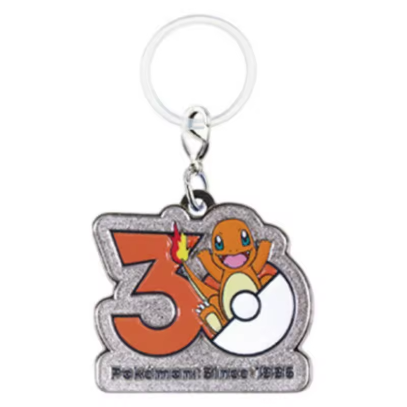 Pokemon 30th Anniversary Kanto Starters Metal Charm Mascot