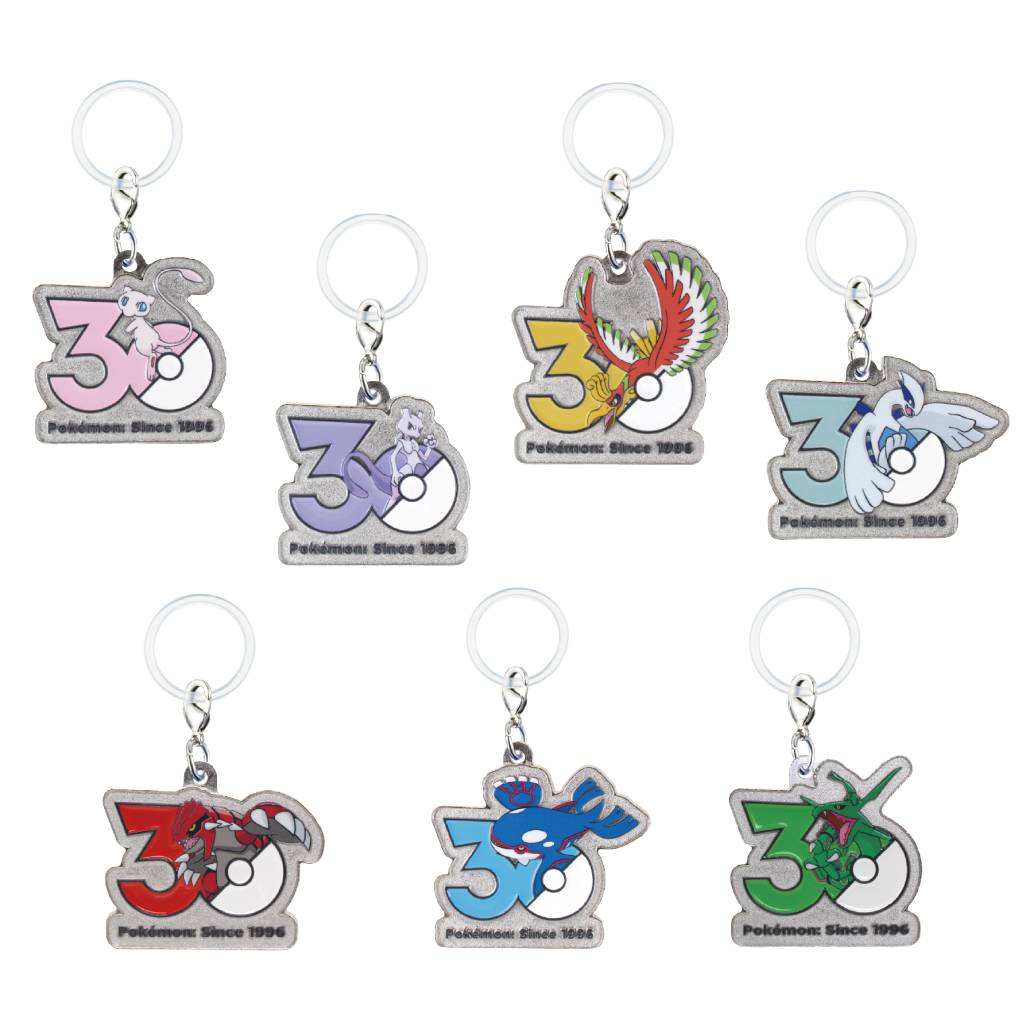 Pokemon 30th Anniversary Legendary Metal Charm Mascot - Kanto, Johto, Hoenn