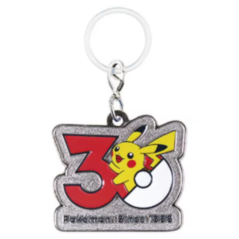 Pokemon 30th Anniversary Kanto Starters Metal Charm Mascot