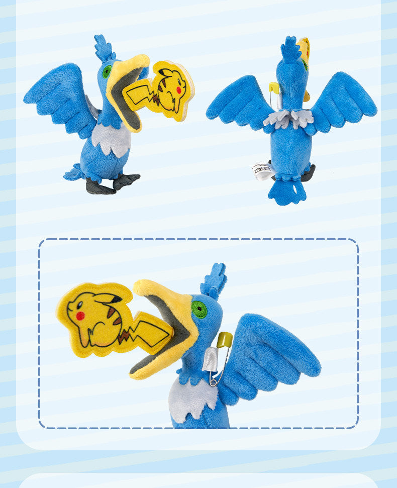 Pokemon China Cramorant Mischievious Fun Playing in the Water Plush Badge