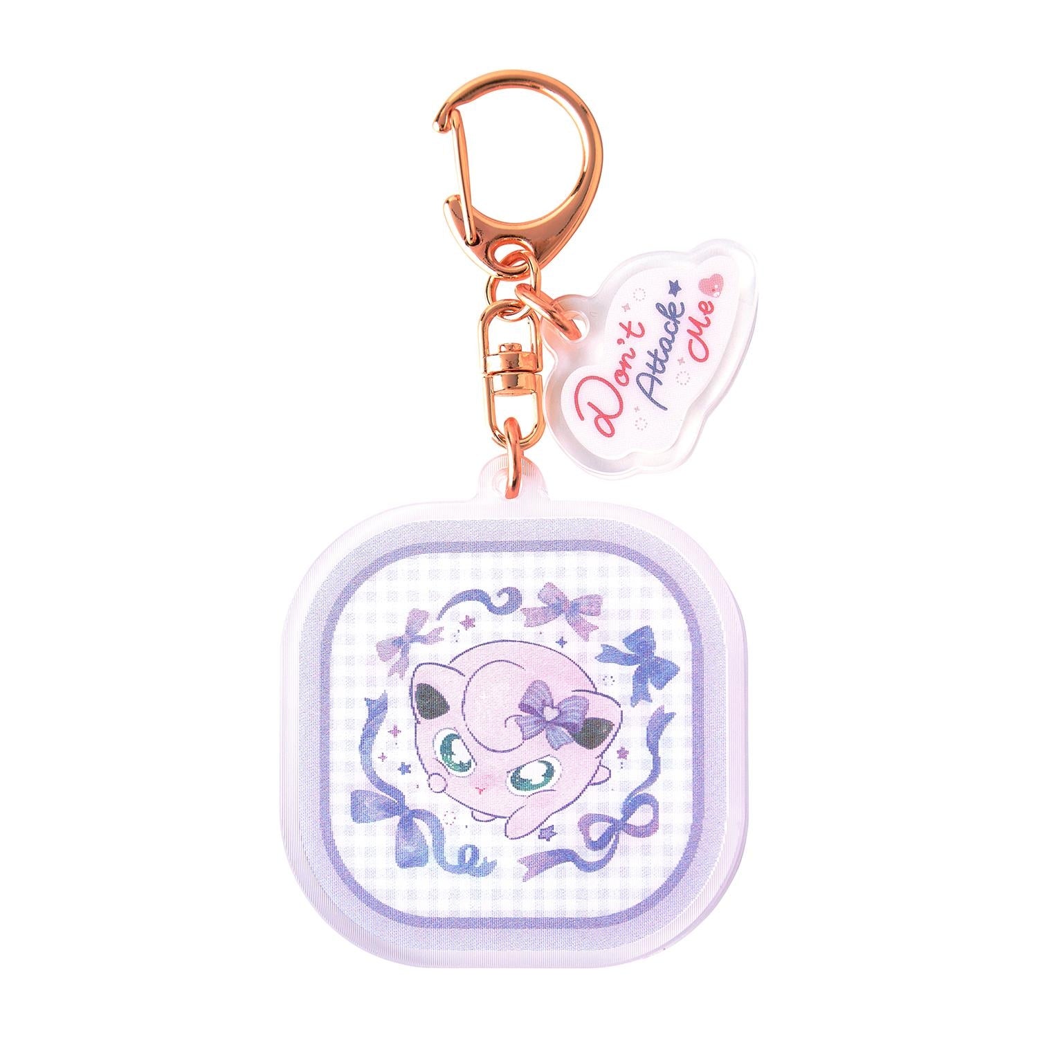 Jigglypuff "Don't Attack Me" Changing Acrylic Keychain
