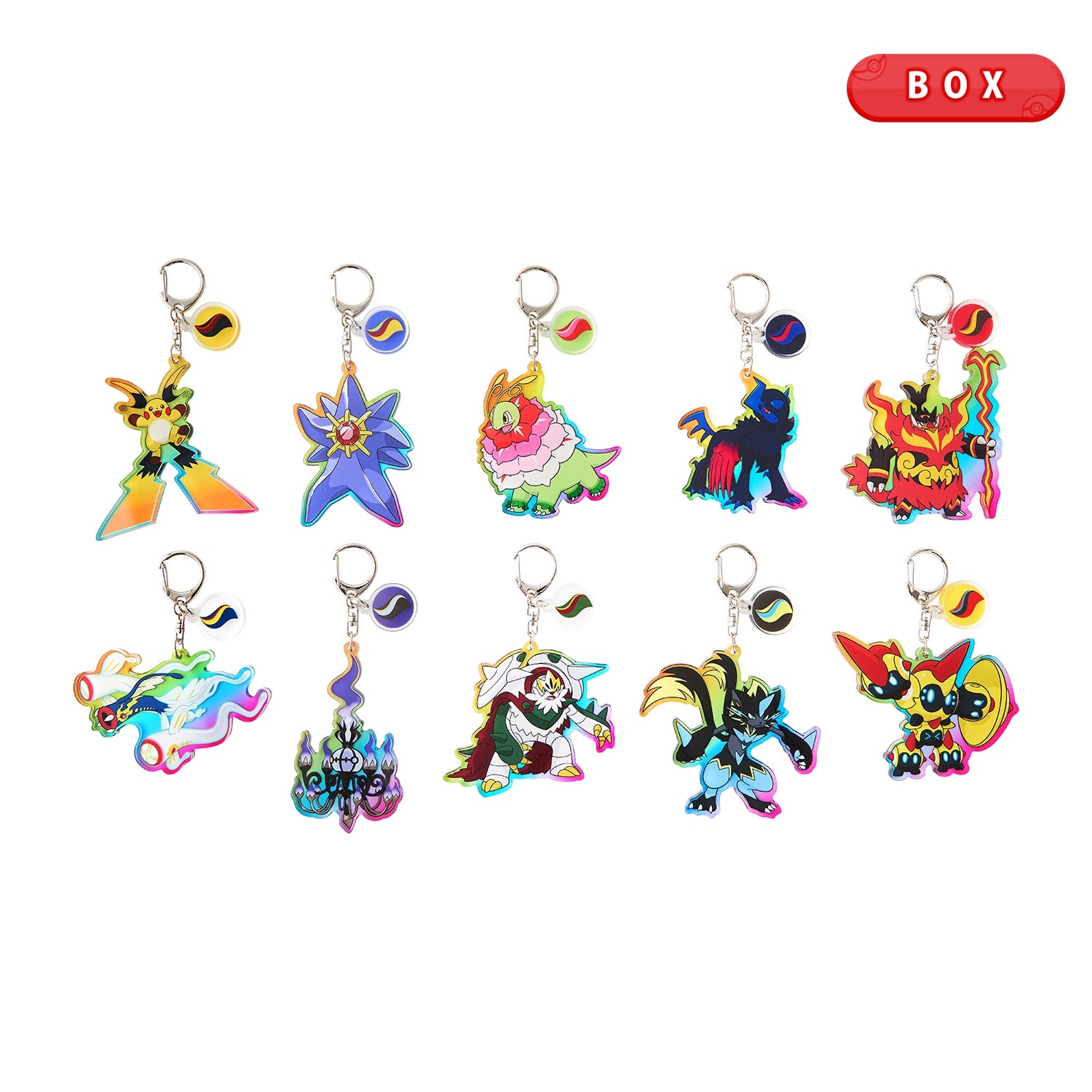 Pokemon Mega Evolution & Mega Stone Acrylic Keychain Set 2