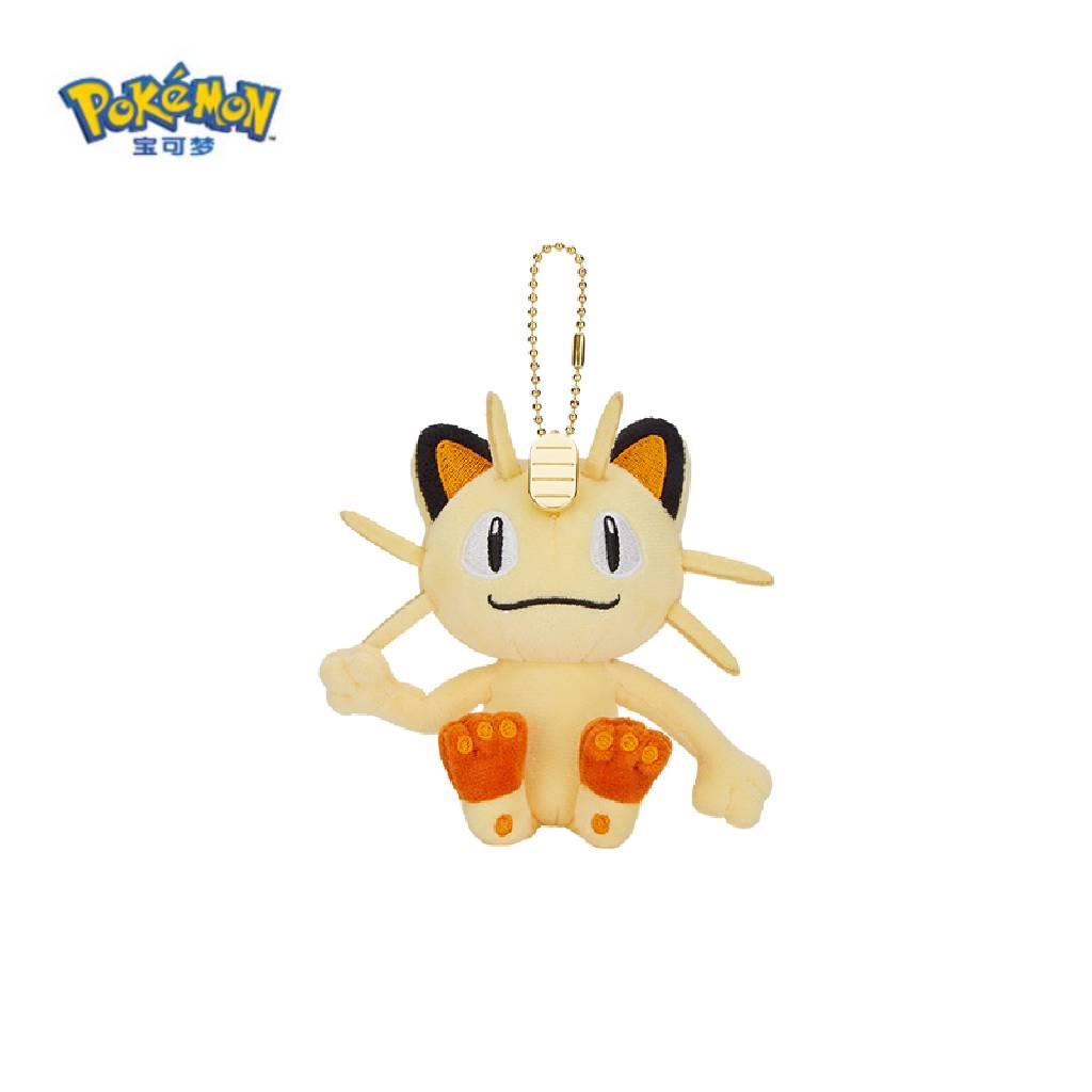 Pokemon China Meowth Gold, Black & Yellow Mascot Plush