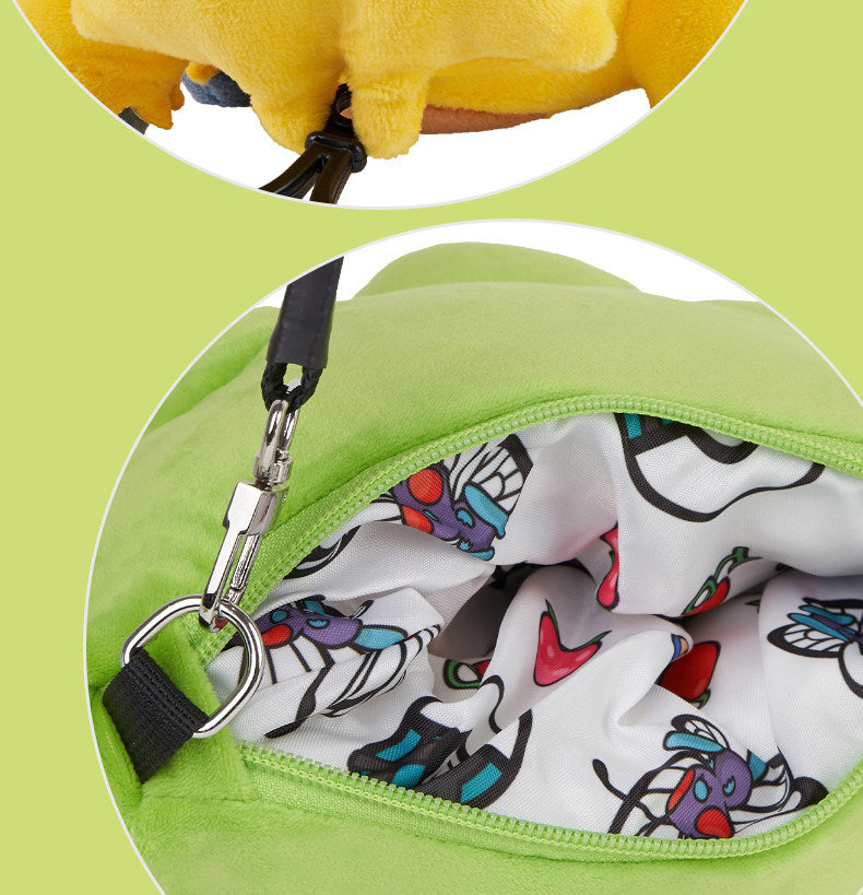 Pokemon China Metapod Bug Diary Plush Shoulder Bag