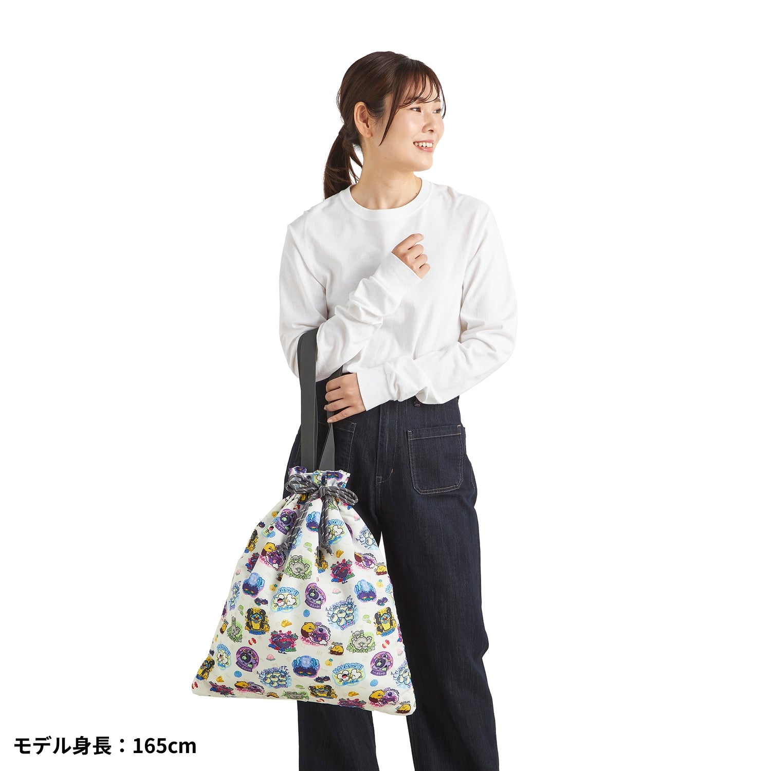 Pokemon Mogu Mogu Watching Drawstring Tote Bag