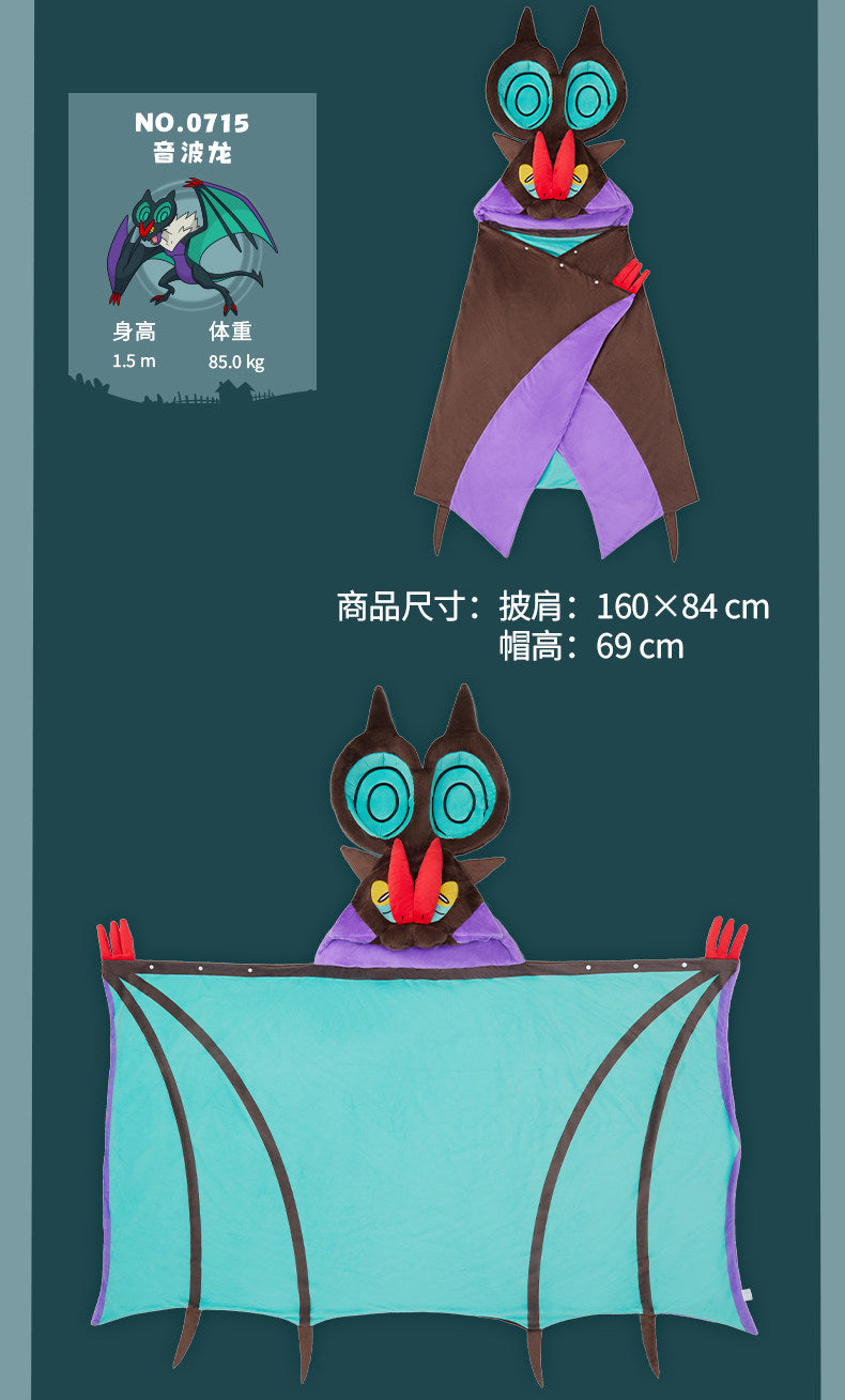 Pokemon China Noivern Bat In My Home Plush Shawl