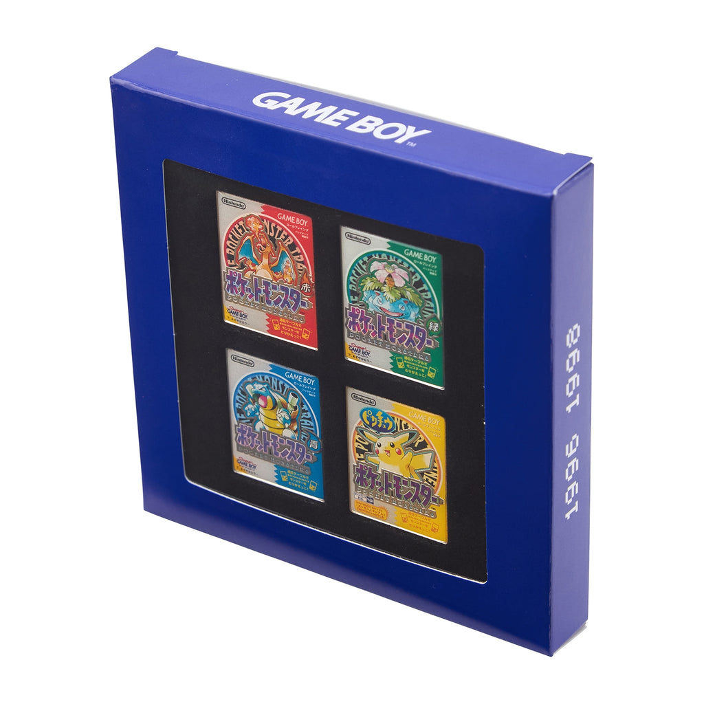 Pokemon Japan Package Pins: Pokémon Red, Green, Blue, and Yellow