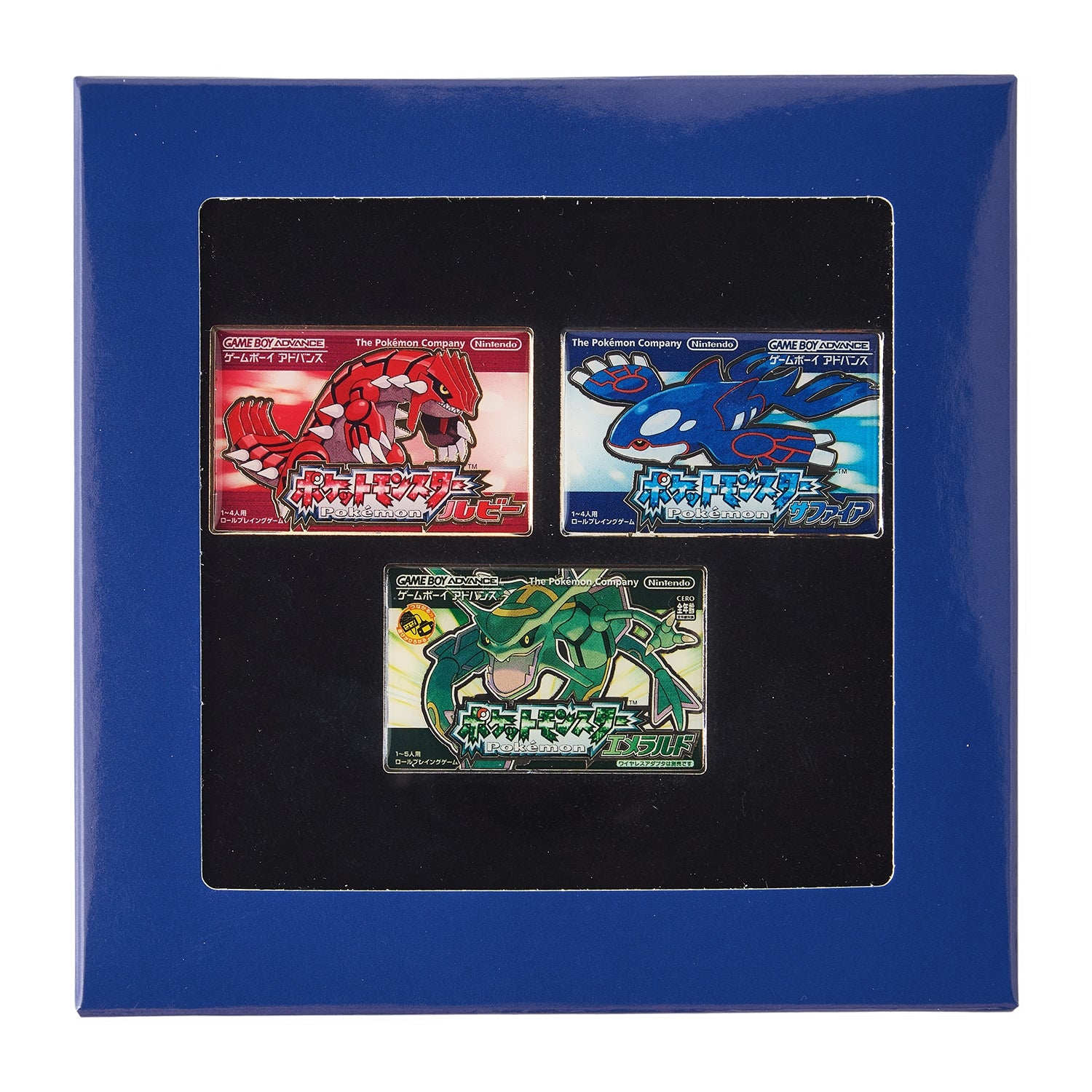 Pokemon Japan Package Pins: Pokémon Ruby, Sapphire, and Emerald