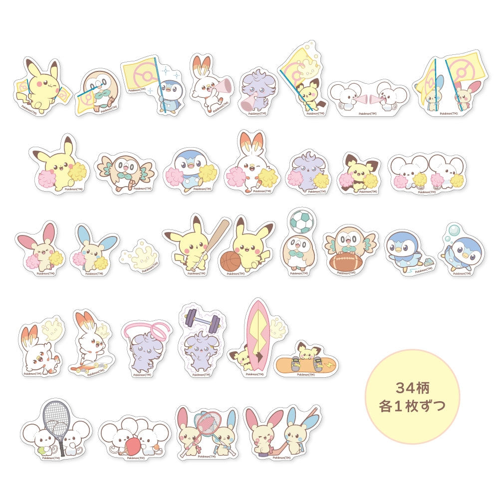Pokemon Pokepeace Flake Stickers Sports Ver.