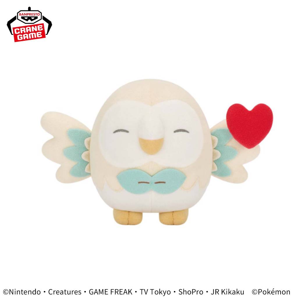 Rowlet Mellow Heart Pokepeace Pokemon Banpresto Plush