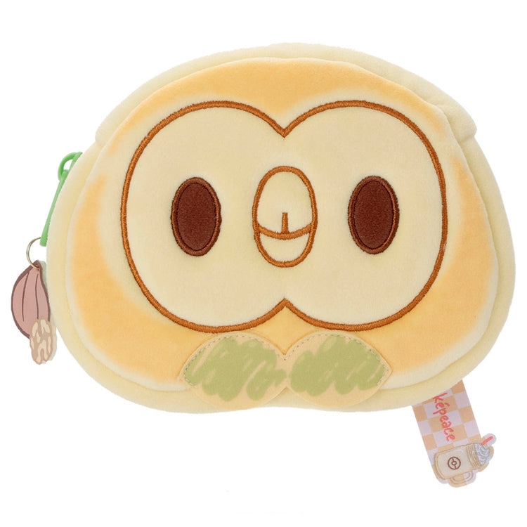 Pokemon Rowlet Pokepeace Pancake Style Plush Pouch