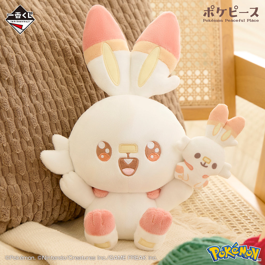 Scorbunny Pokemon Peaceful Sewing Time Ichiban Kuji C Prize Plush