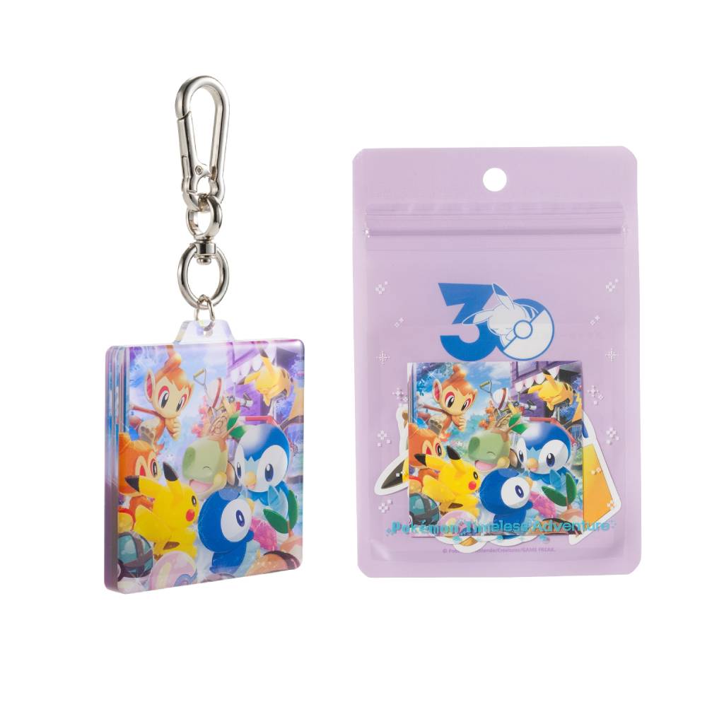 Pokemon Timeless Adventure 30th Anniversary Sticker Keychain Set